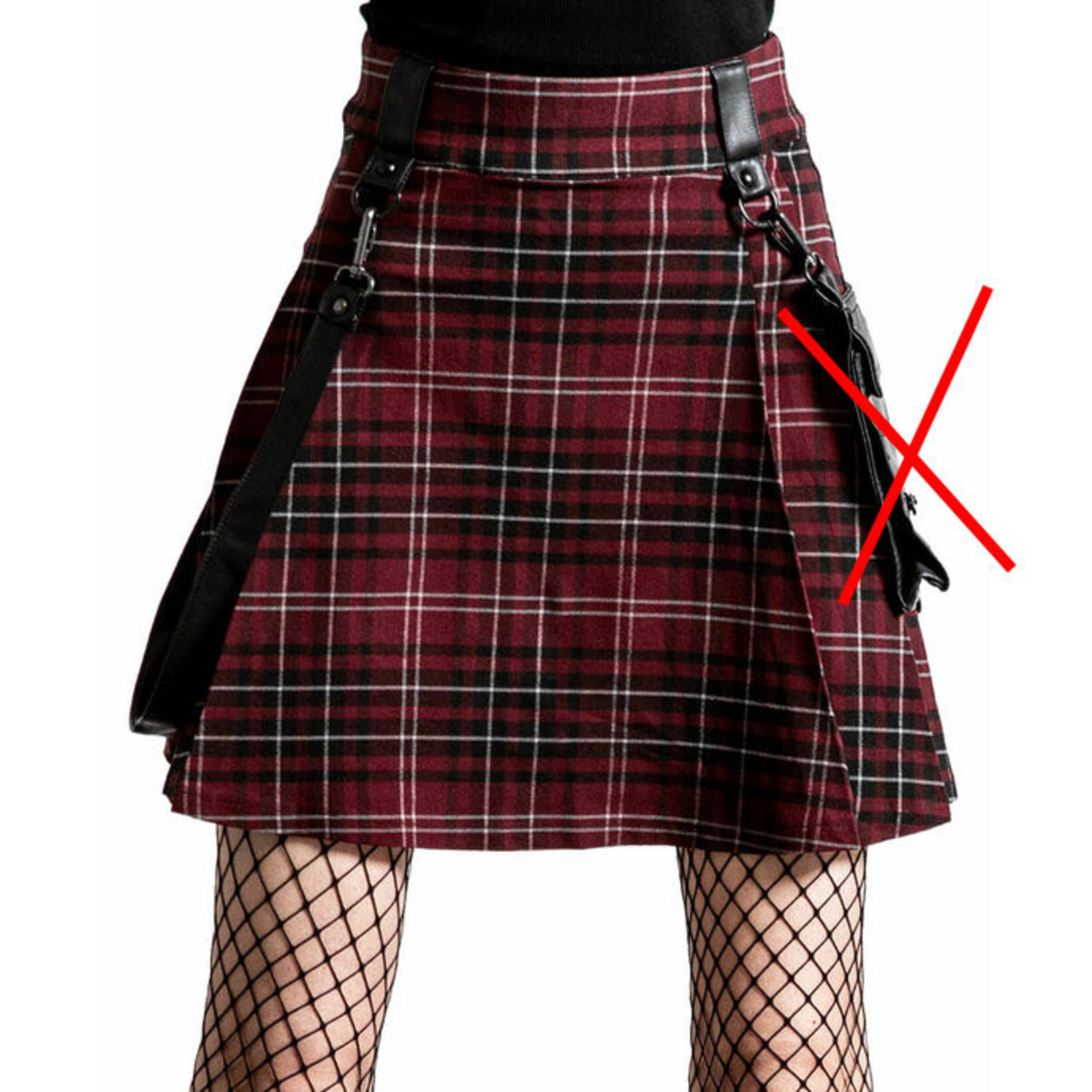 Ženska suknja Blood Tartan - OŠTEĆENA XL